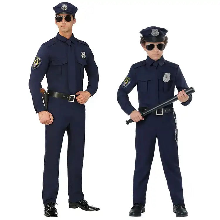 Adult & Kids Police Costume