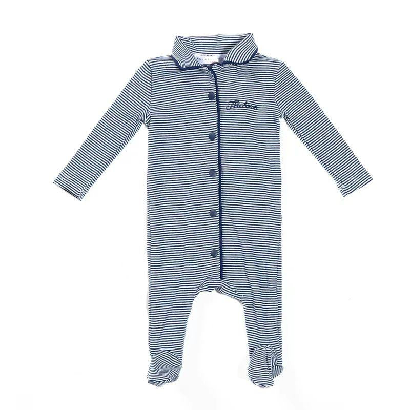 Baby Blue Striped Strechy- The Jadore Loungewear