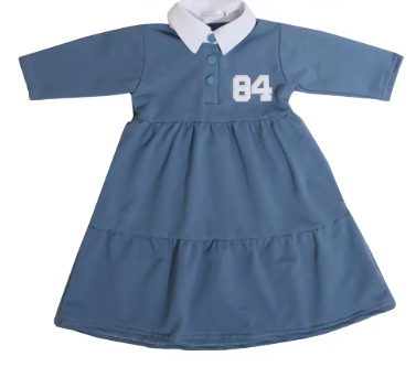 French Terry Blue Dress