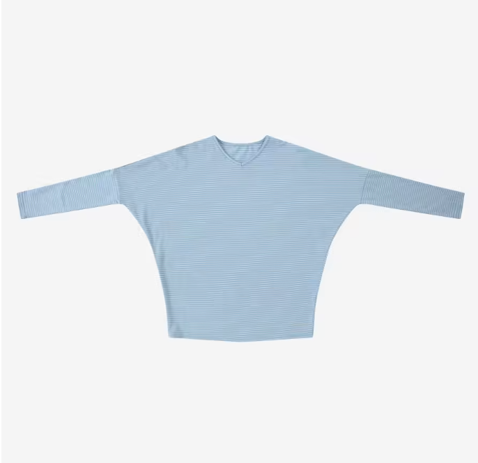Blue Striped Batwing Tee - Image 4