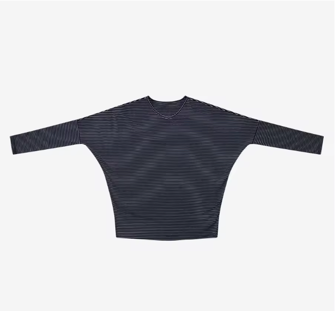 Blue Striped Batwing Tee - Image 5