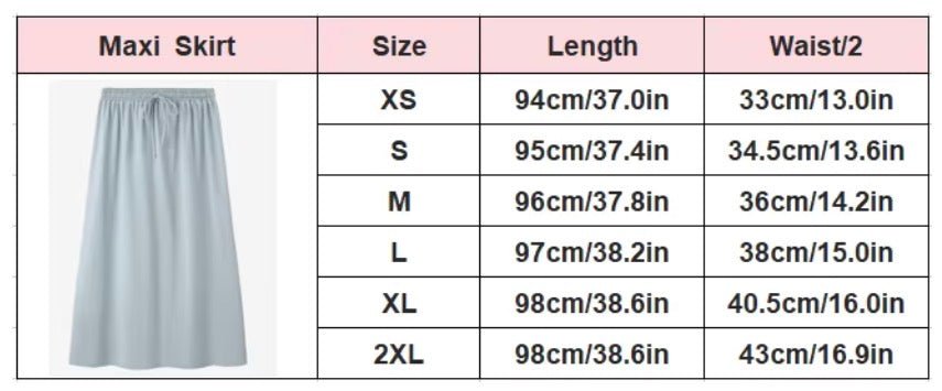 Drawstring Maxi Skirt - Image 5