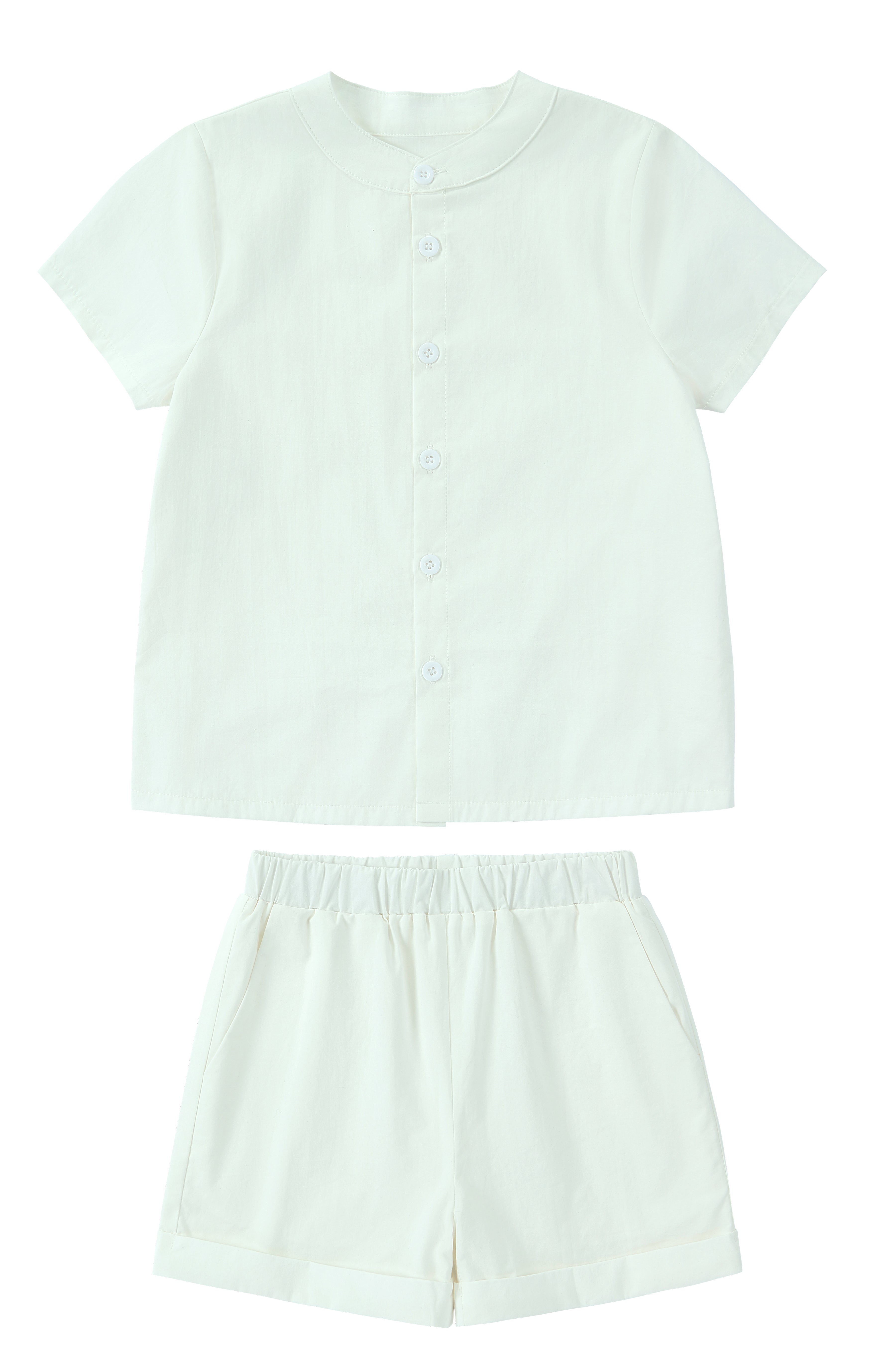 Boy Gingham Short (White) - Sage Collection
