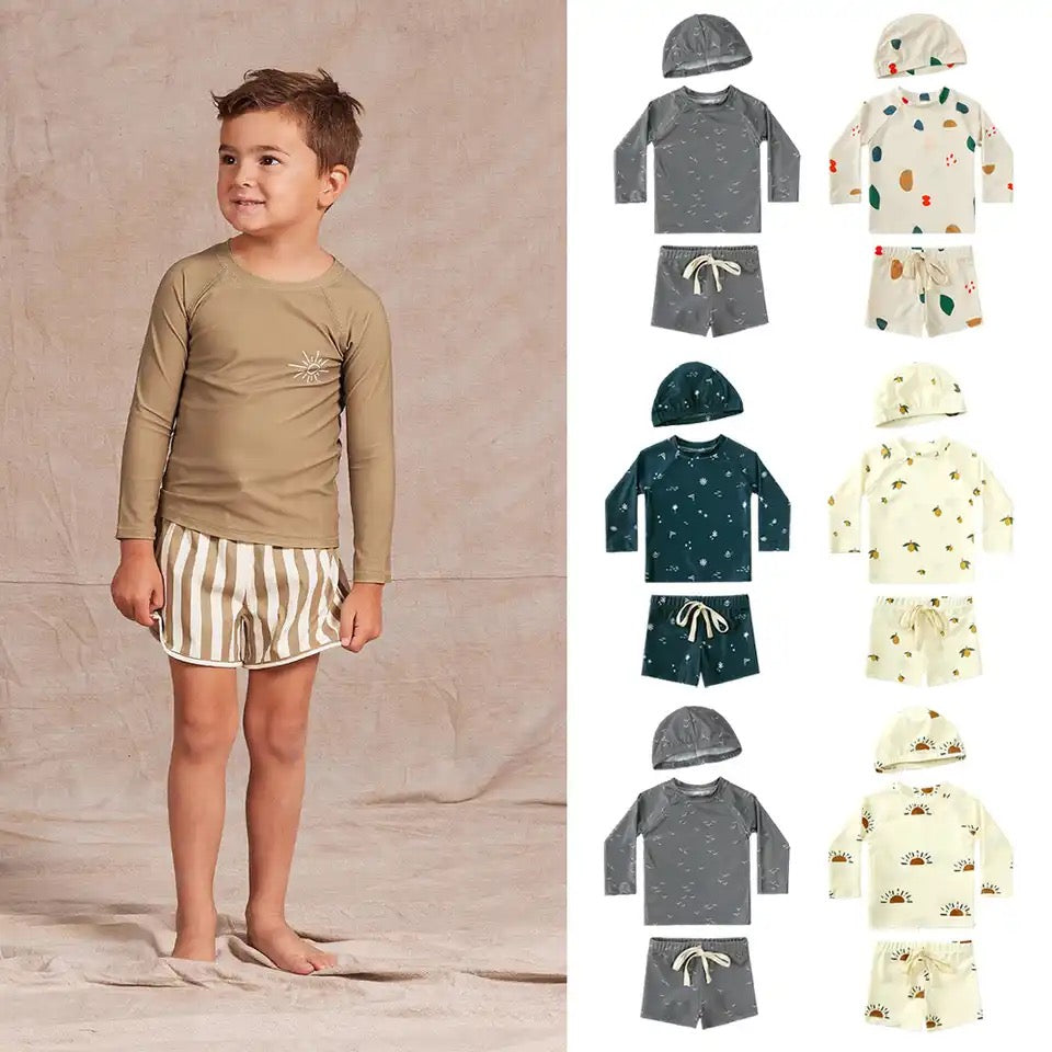 Boys 3 Piece Bathing Suit