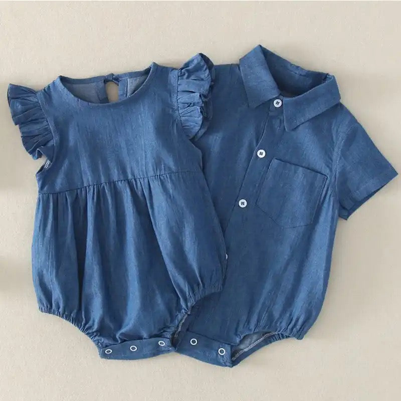Boys/Girls Denim Romper
