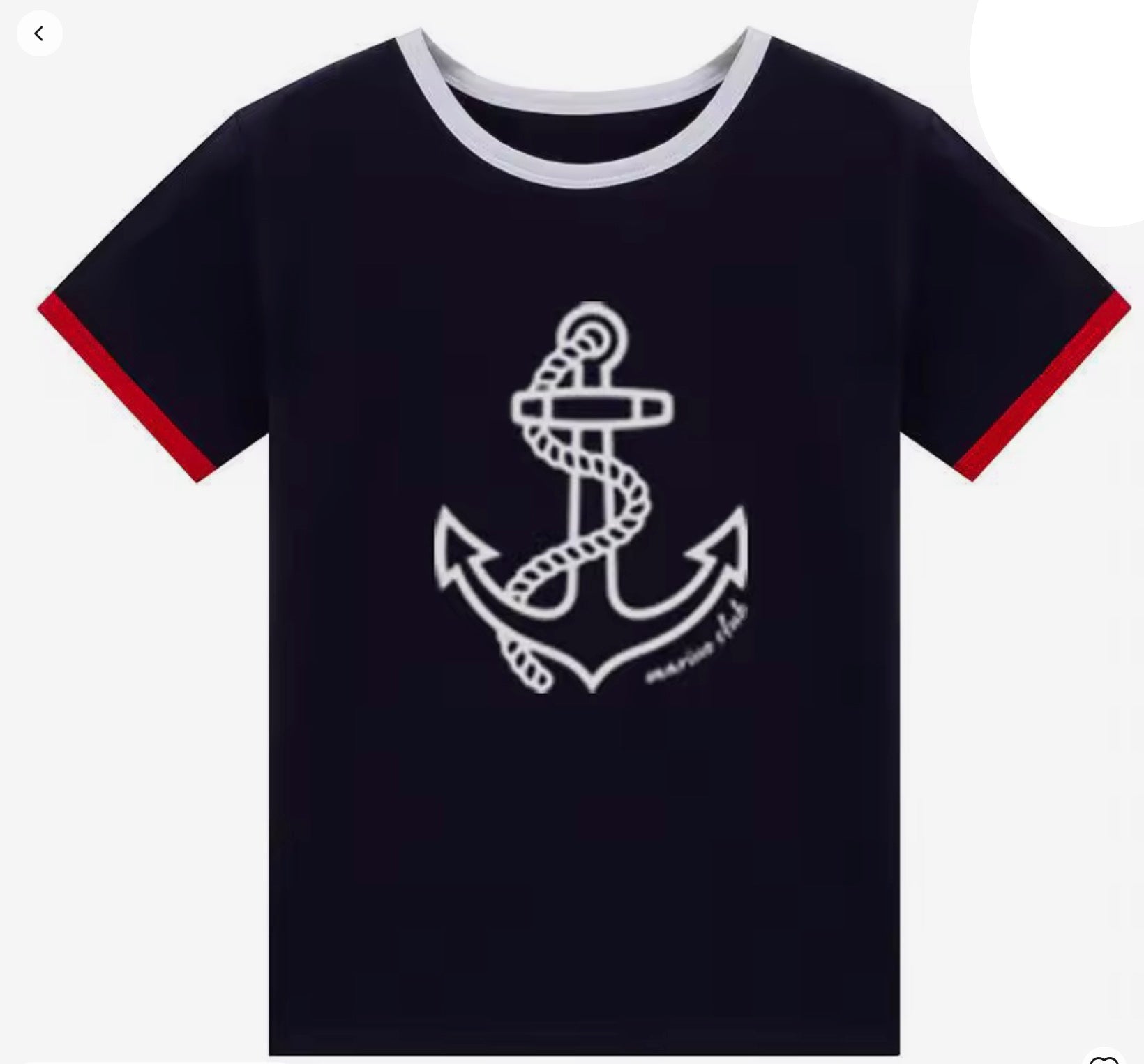 Boys Navy Anchor T-Shirt- The Harbor Collection