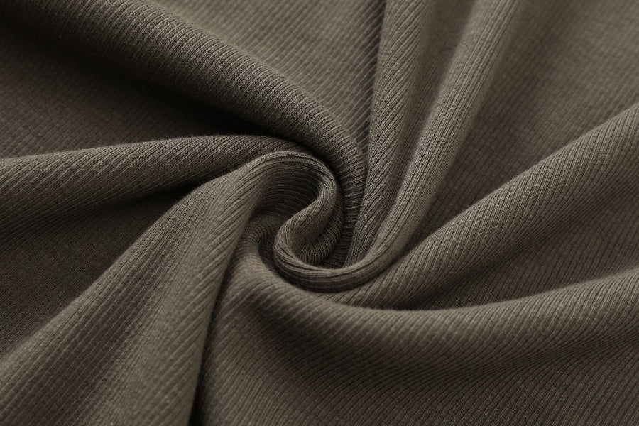 Cableknit Cardigan with Ribbed Maxi Olive - Image 10
