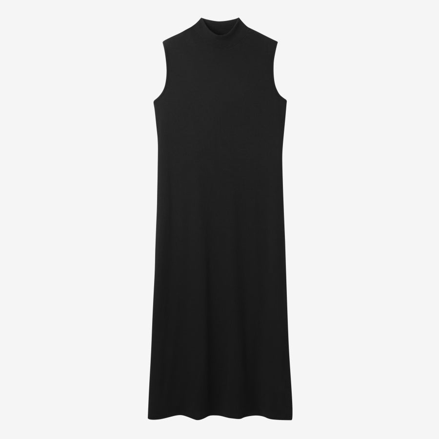 Cableknit Cardigan with Ribbed Maxi Black - Image 6