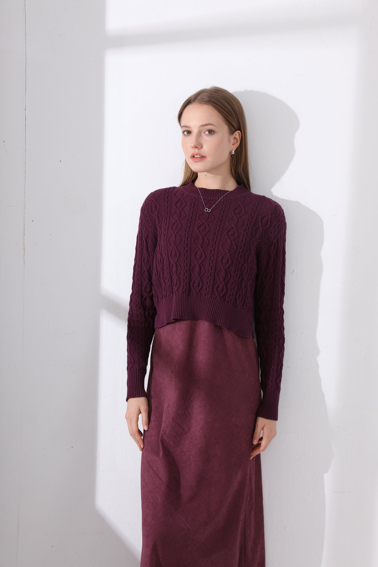 Cableknit Top & Cupro Jumper - Image 8