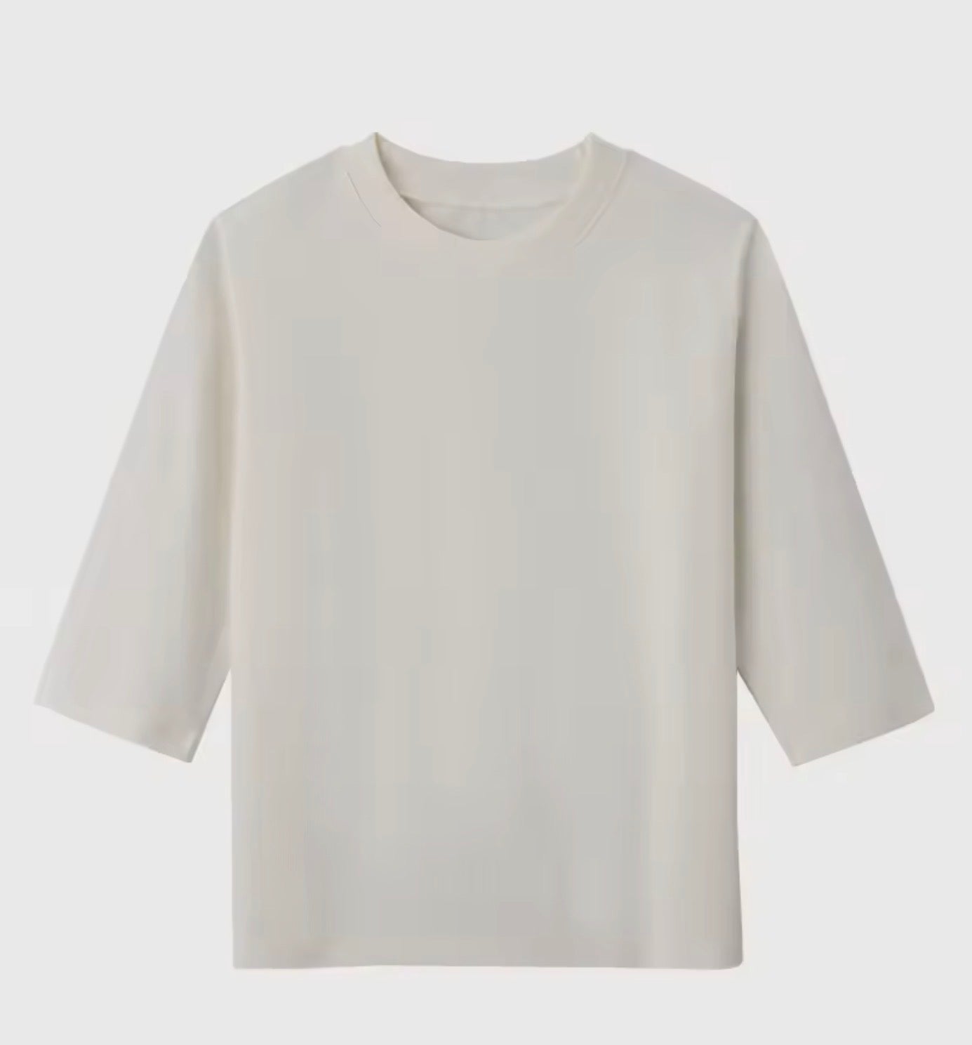 Girls Beige T-Shirt 3/4 Sleeves With NO Logo - Atelier Collection