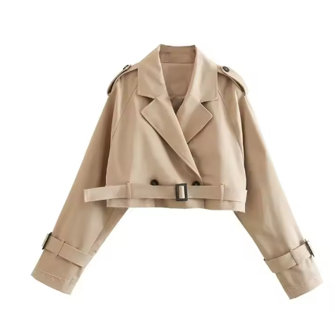 Cropped Trench Jacket