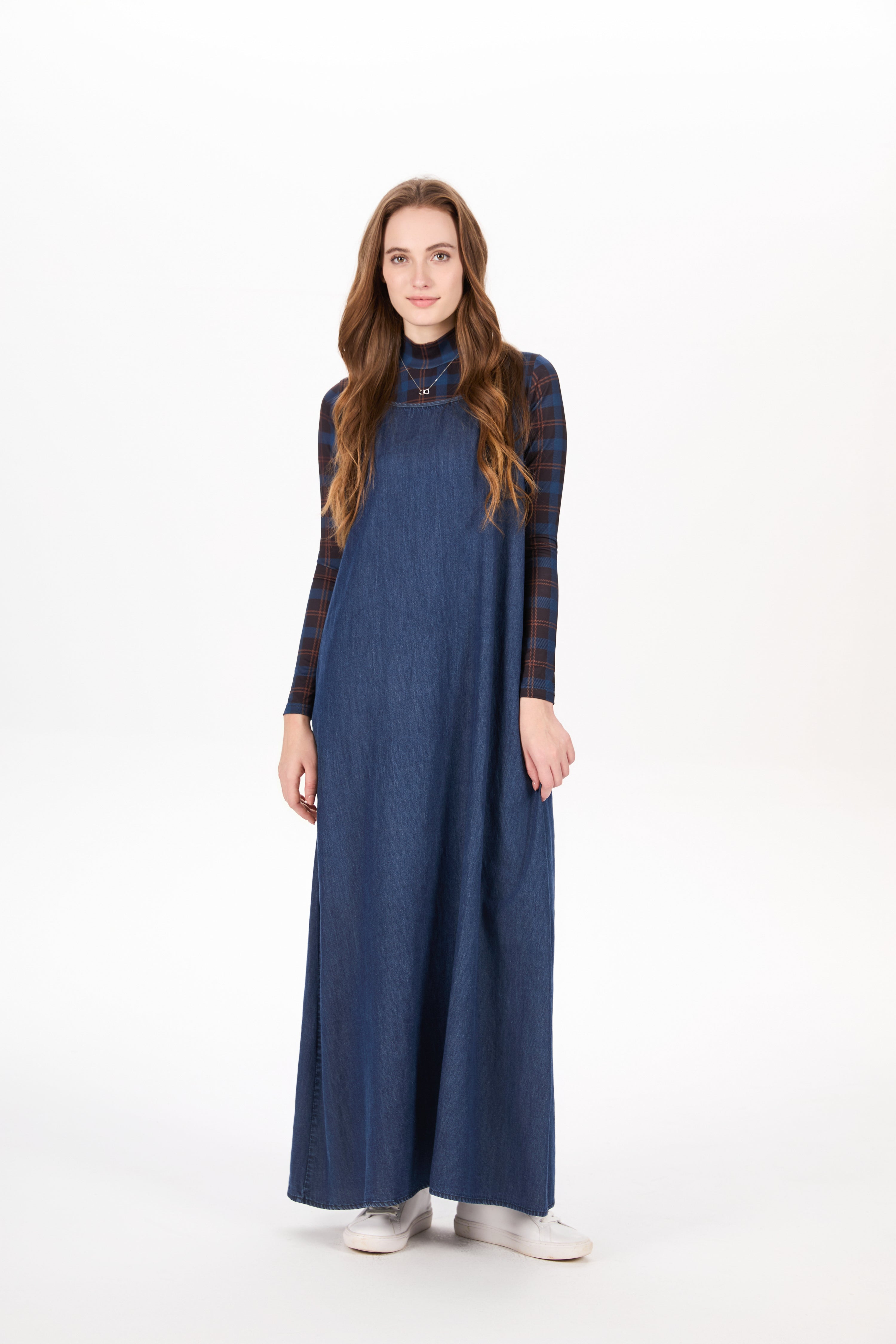 Dark Blue Denim Jumper Shirt Set - Image 2