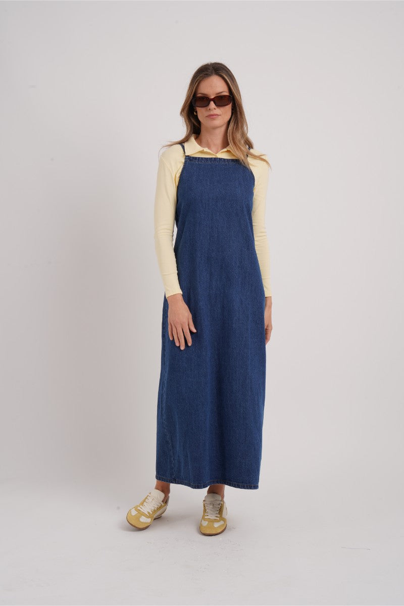 Denim Jumper Dress - Image 4