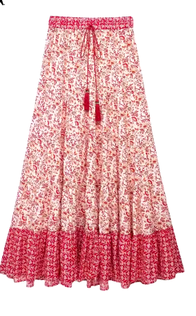 Floral Print Maxi Skirt