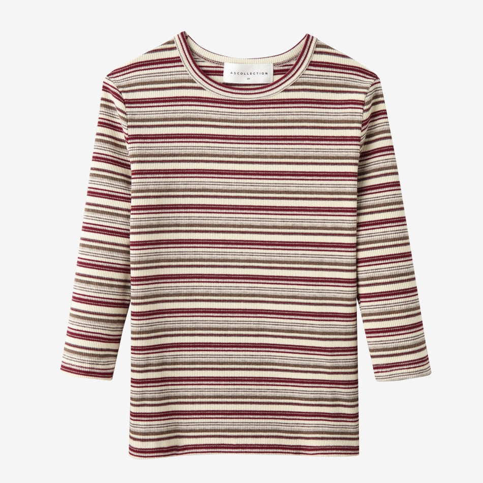 Girls Striped RibTee - Black Denim Collection - Image 2