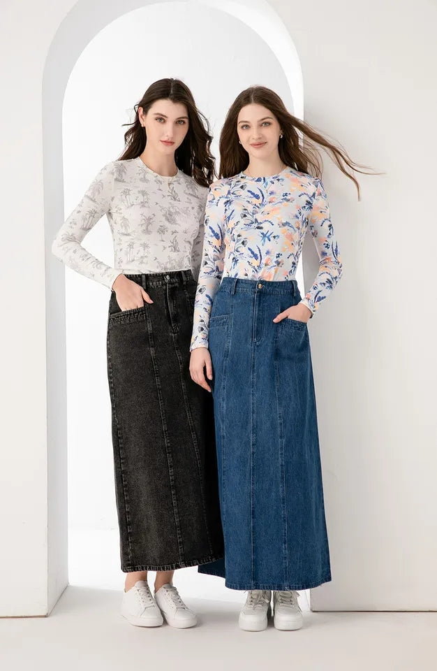 Maxi Denim Skirt