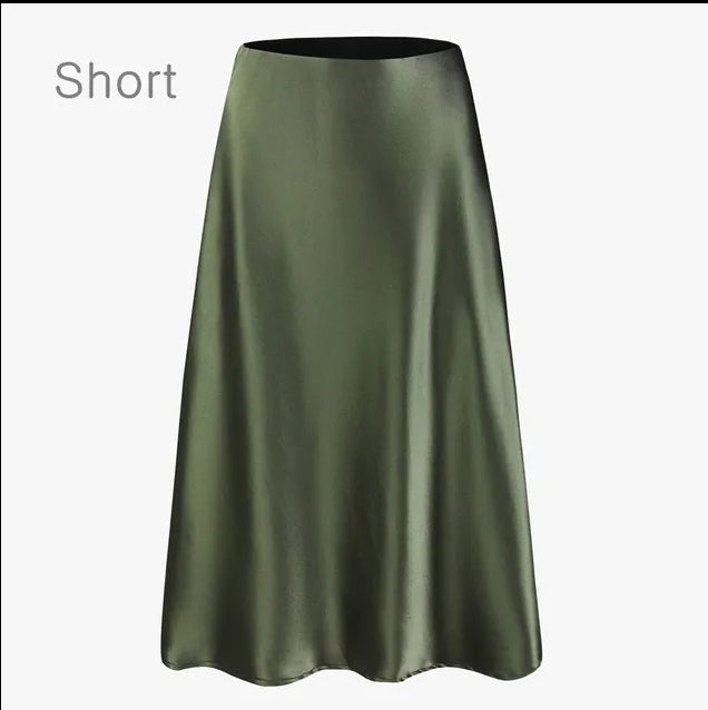 Olive Satin Knit 2pc - Image 2