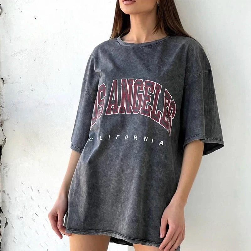 Oversized Denim Washed Tee