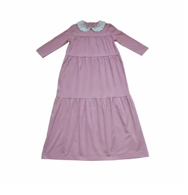 Pink Collar Robe 3/4 Sleeve
