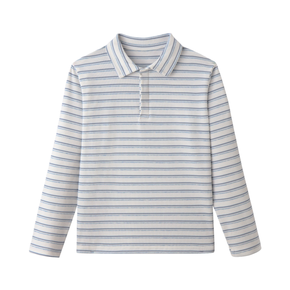 Polo Tee - Pinstripe Denim Collection
