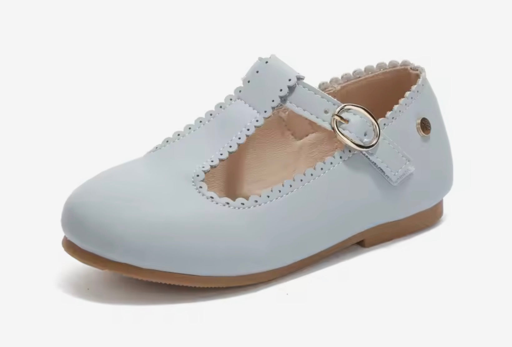 Powder Blue T-Bar - Leather Shoe Collection