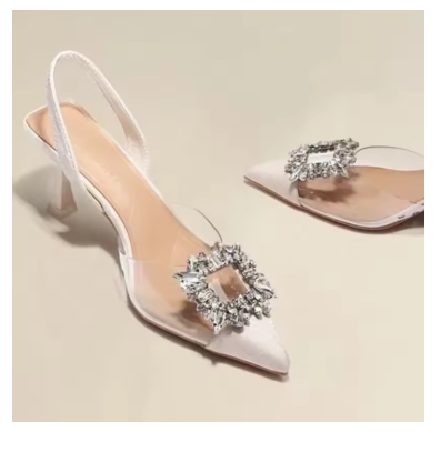Rhinestone Slingback Heels