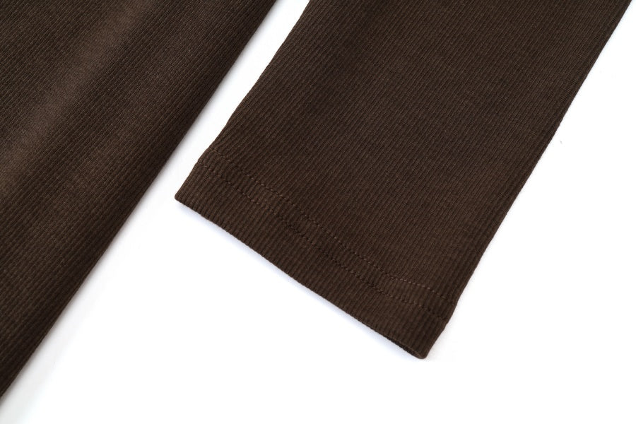 Ribbed Button Maxi Brown - Image 6