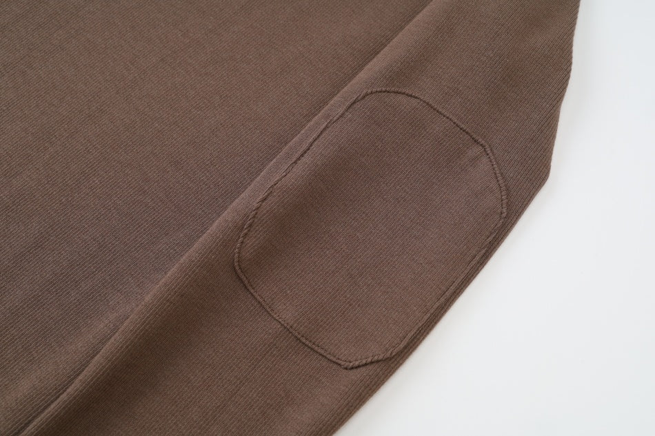 Brown Ribbed Patch Sleeve Set - Image 6