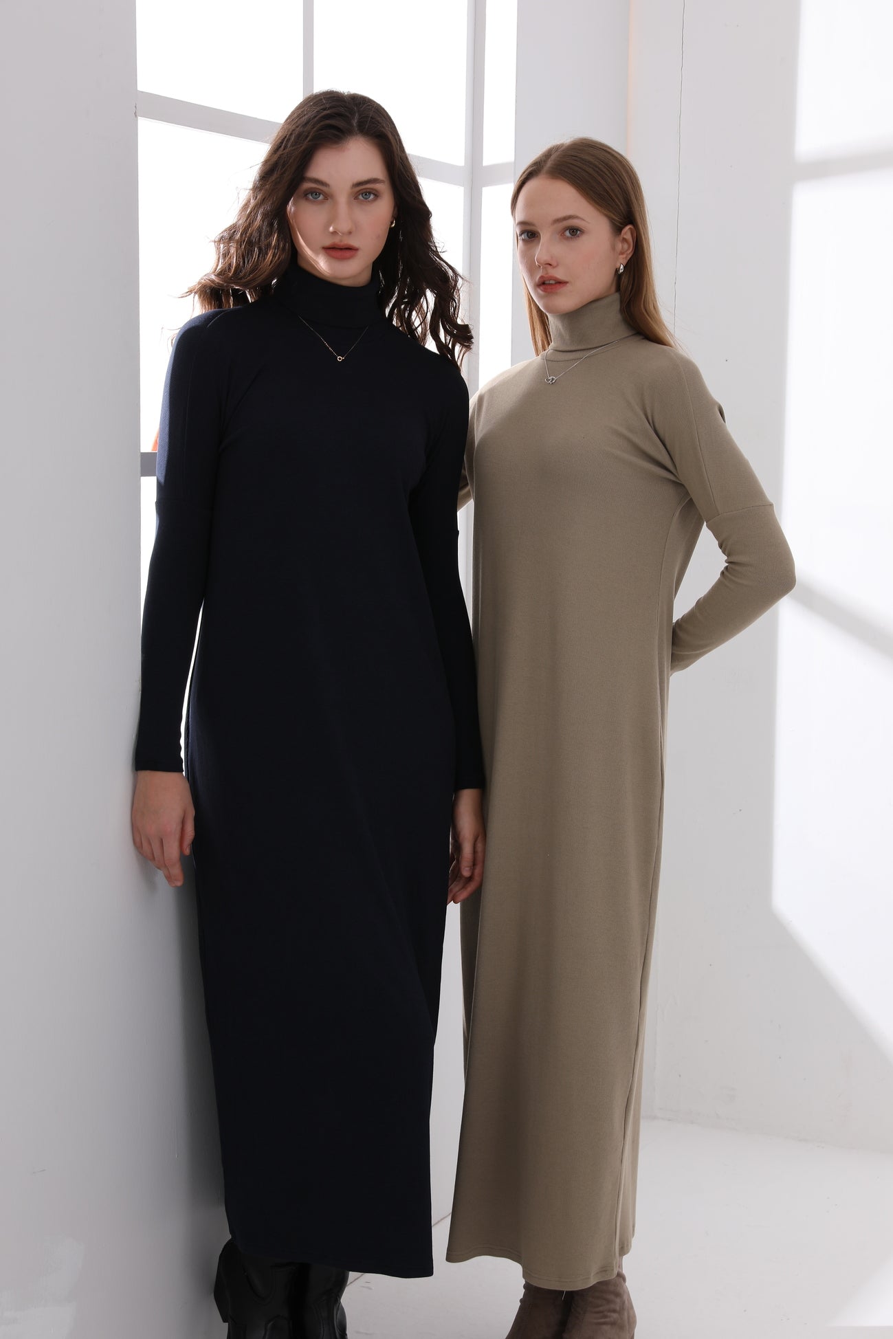 Ribbed Turtleneck Dress - Image 3