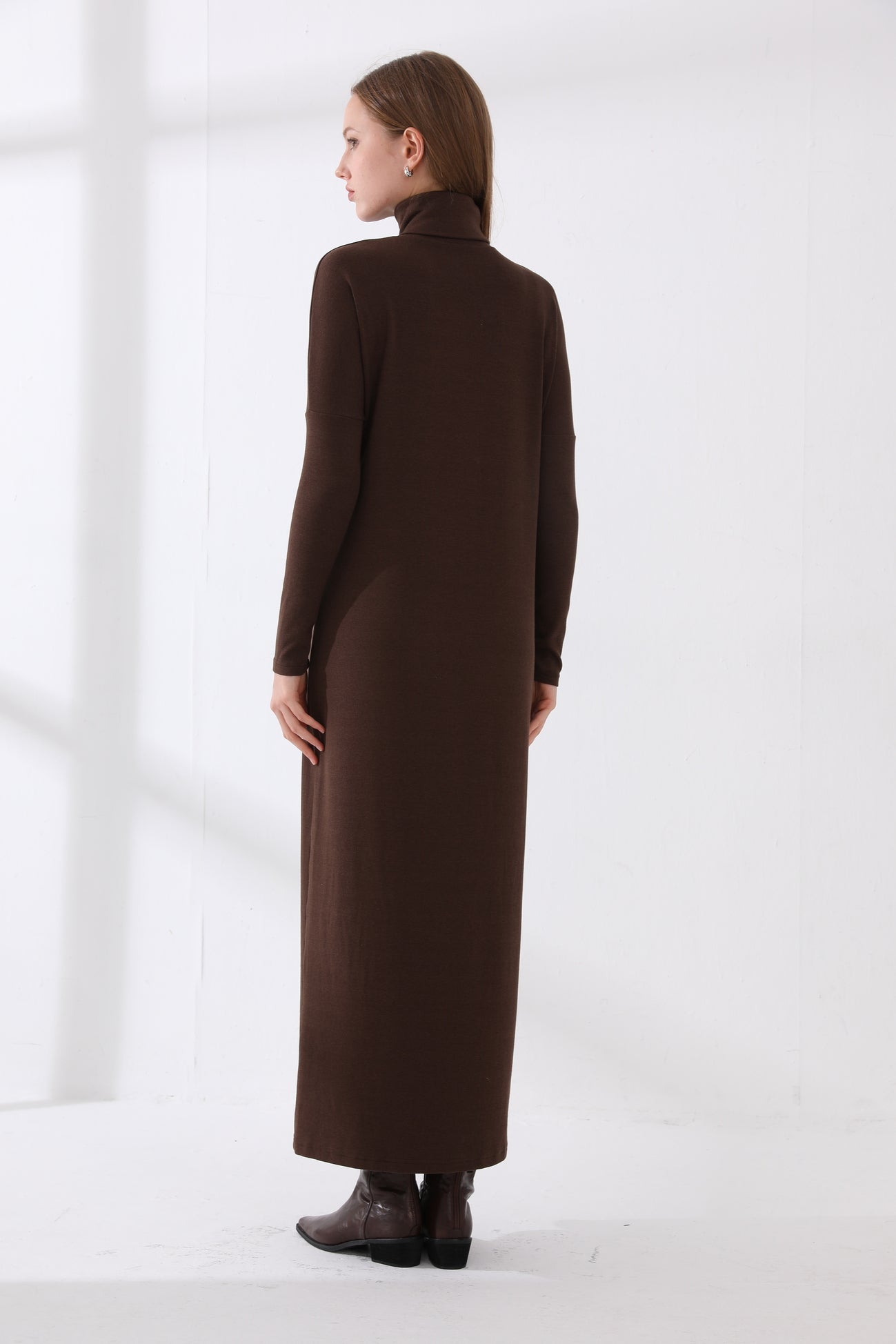 Ribbed Turtleneck Dress - Image 5