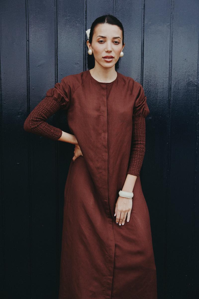 Ruched Linen Maxi - Image 2