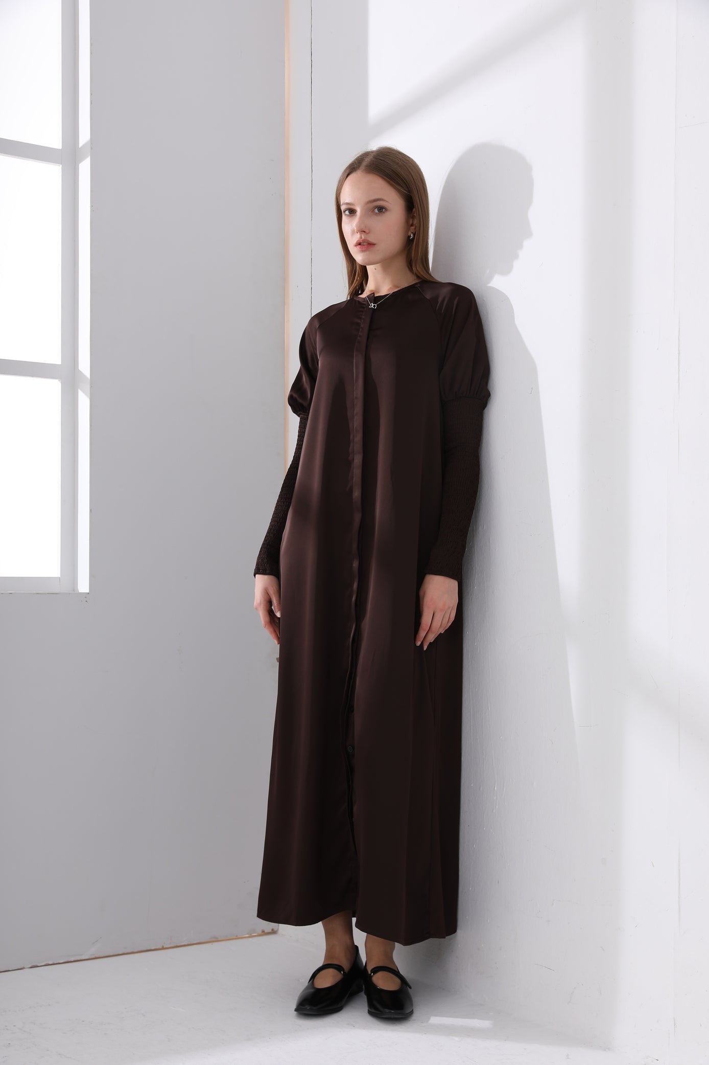 Emerald Satin Dress - Image 6