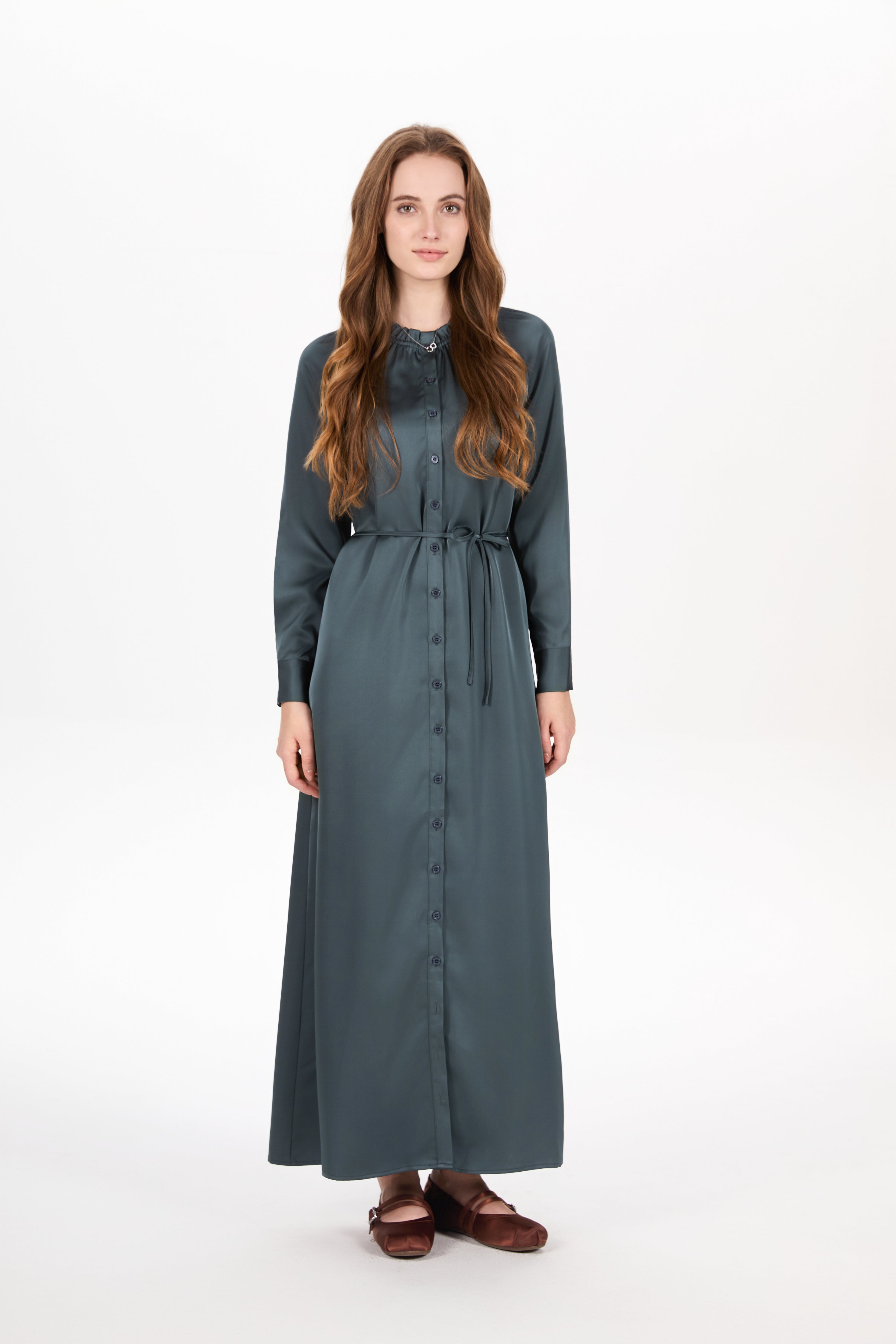 Satin Print Dress - Image 2