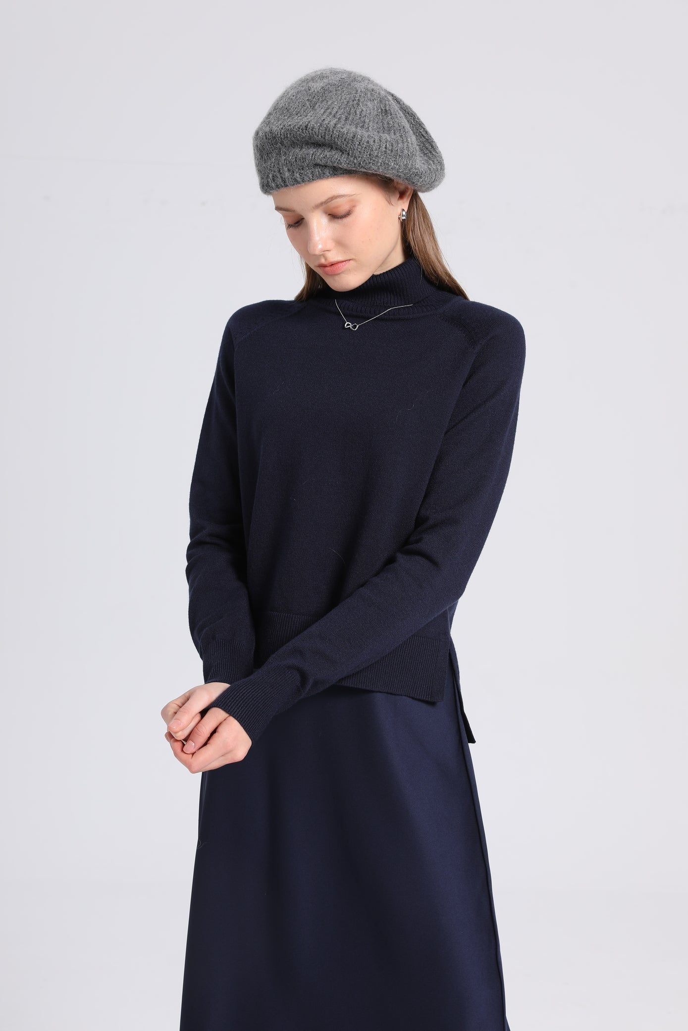 Satin Skirt x Knit Top - Image 4