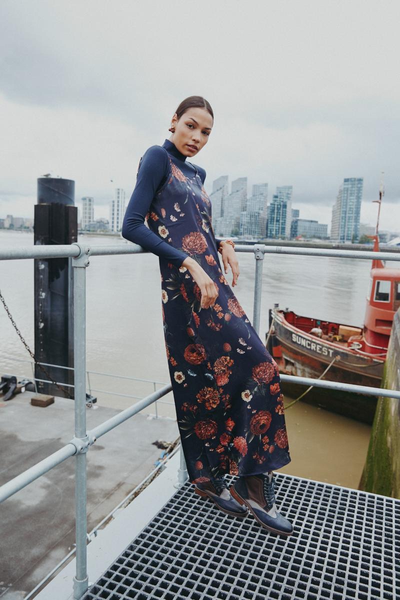 Satin Slip Dress x Knit Top - Image 4