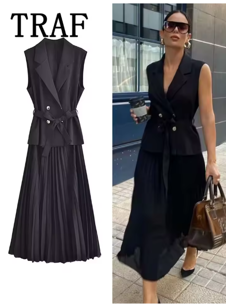 Sleeveless Blazer Dress - Image 2