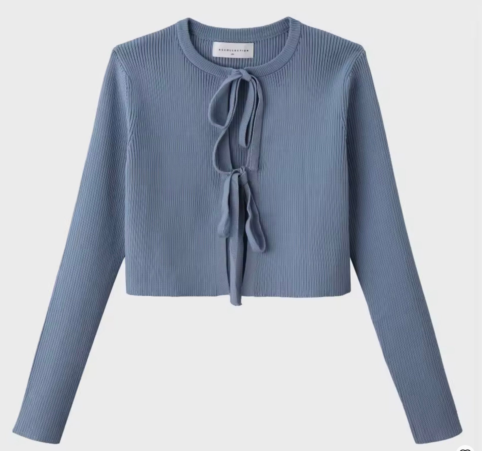 Teen Girl Knitted Blue Cardigan Set - Image 3