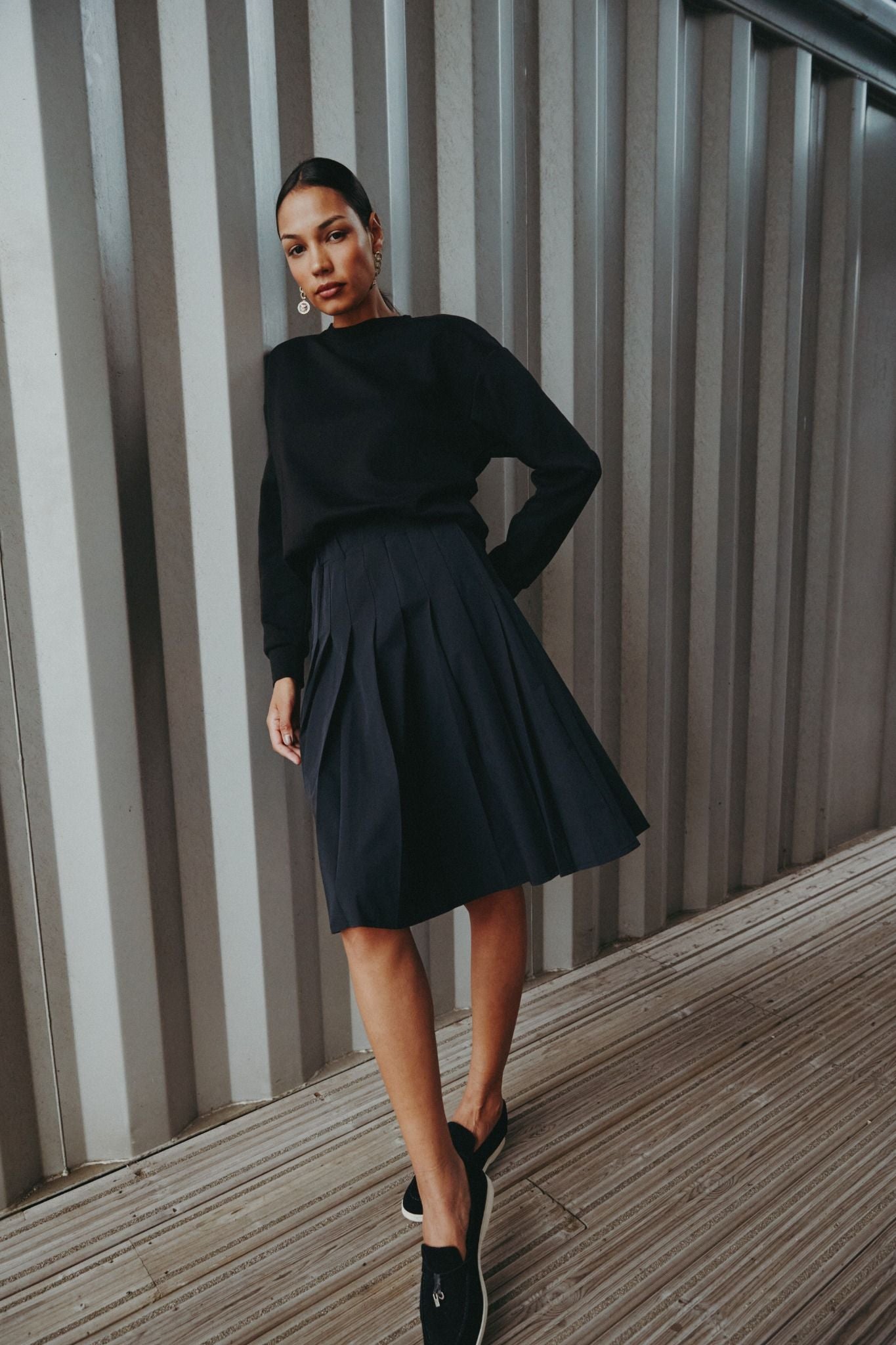 The Sweater x Pleat Skirt Set - Image 5