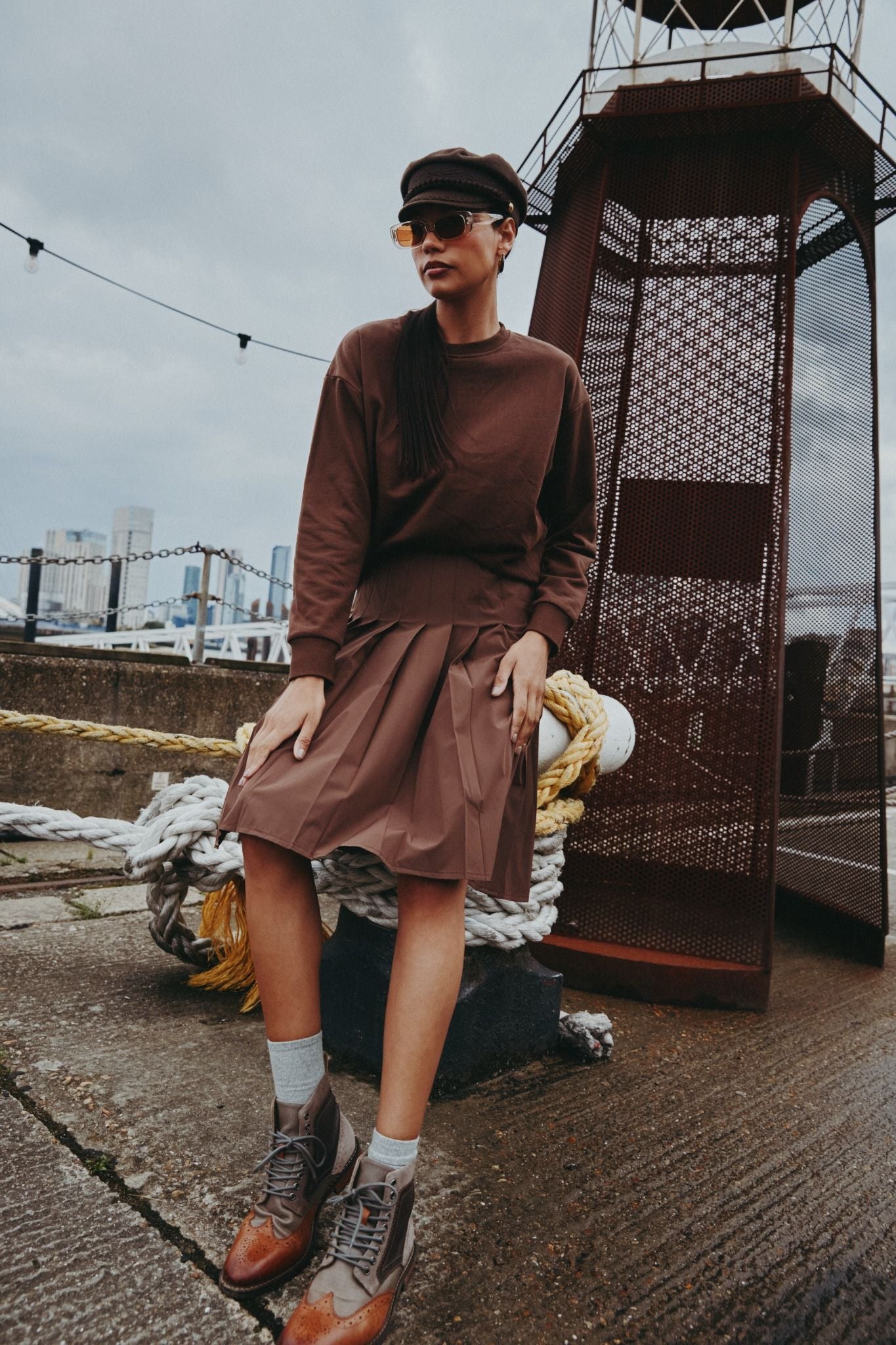 The Sweater x Pleat Skirt Set - Image 7