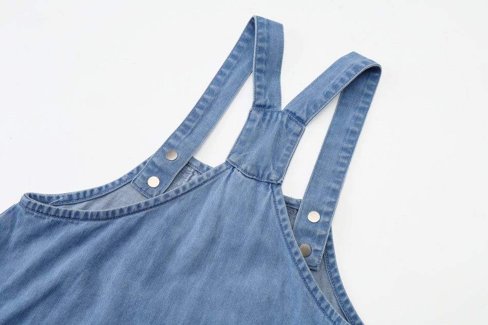 Girls Strap Dress- Blue Denim Collection - Image 2
