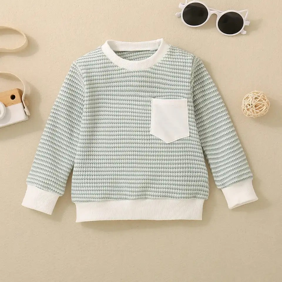 Waffle Knit Sweatshirt