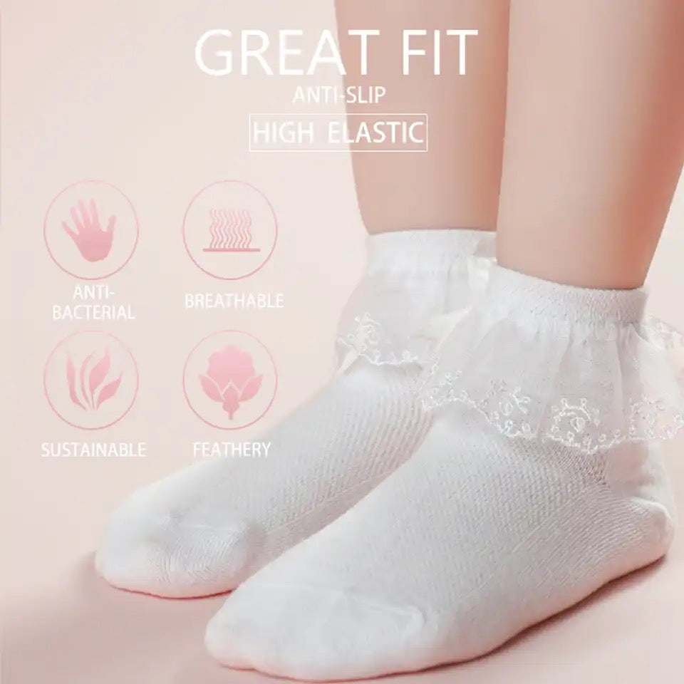 White Ruffle Socks