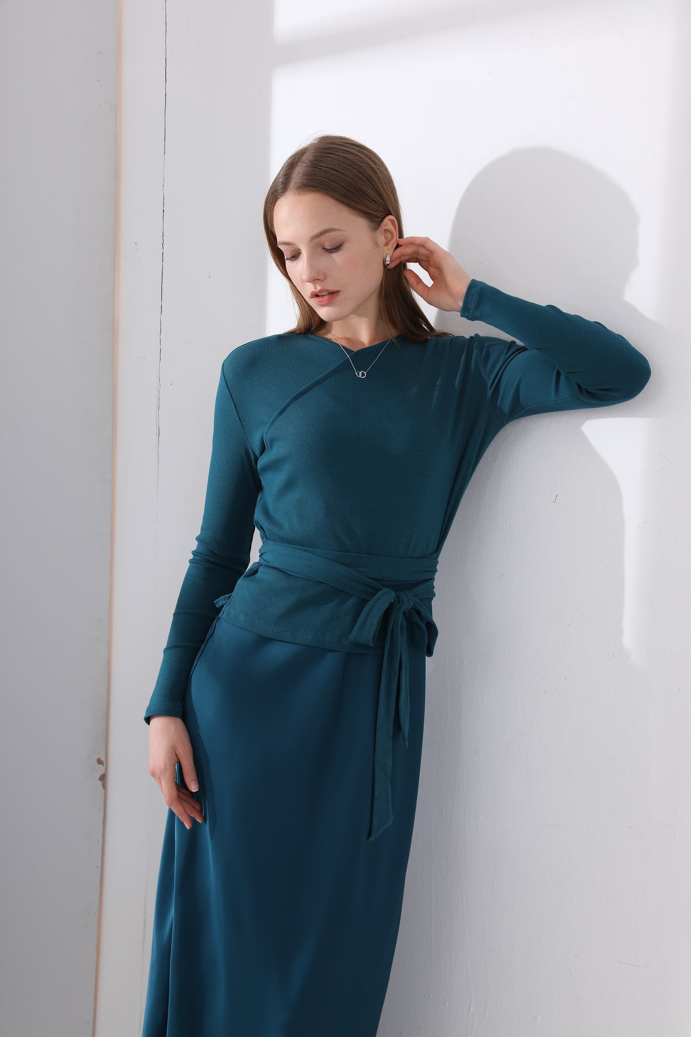 Wrap Top & Satin Dress - Image 10